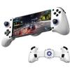 AARONMEI Controller di gioco retrattile wireless per Switch/iOS/Android/PC/Tablet, Gamepad wireless con joystick effetto Hall/trigger Hall, con turbo/giroscopio a 6 assi/vibrazione (Bianco con ventola)