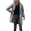 Generico Blazer Donna Business Elegante Oversize a Maniche Lunghe Aperto Davanti Colletto Cardigan Cerimonia Curvy Leggero Giacca Da Ufficio Elasticizzate Cappotti Carriera Da Cocktail Sera Con Bottoni Top