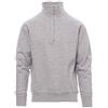 PAYPER Canada Felpa da Lavoro Uomo a Manica Lunga Misto Cotone Mezza Chiusura Zip Manica a Giro Polsini Vita in Costina Grigio Melange (XL)