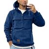 Generic Felpe con cappuccio e coulisse da uomo alla moda casual cargo pullover vestiti con disegni carino inverno autunno con cappuccio tinta unita con tasche top grafica con cappuccio Y2K da uomo blu, Blu,