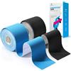 YANGTSUNG Nastro Kinesiologico, 2 rotoli 5cm x 5m Tape Kinesiologico, Tape Sportivo Impermeabile ed Elastico, Kinesio Taping Nastri Amici Della Pelle per Ginocchio Spalla Gomito