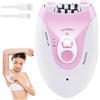 Leikurvo Epilatore elettrico senza fili 2 in 1 epilatore per il viso da donna, epilatore con luce a LED, 2 velocità, regolabile, epilatore per il viso, per donne, viso, corpo, bikini, gamba