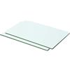 Homgoday Mensole in Vetro Trasparente 2 pz 50x25 cm, Armadietto Libreria Vetrina Libreria Verticale Salvaspazio Libreria Scaffale per Soggiorno Ufficio