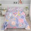 PNHCL Piumino Singolo 4 Stagioni Cuore Rosa Piumone Letto Singolo Bambino 140x200 cm Super Morbida Trapunta in Microfibra per Tutte le Stagioni, Lavabile in Lavatrice - Viola
