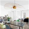 GLZXMQBP Vertigo Retro Lampadario A Sospensione Lampadario Soggiorno, Retro Vertigo Sospensione Fibra Di Vetro + Poliuretano Lampadario Design Cappello Thane, Altezza Luce Regolabile E27,Marron,80CM