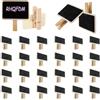 RHQFDM Mini Lavagne In Legno Con Clip 50 Pezzi Mini Lavagne Riutilizzabili Piccole Lavagne in Legno Per Cartellini Dei Prezzi,Lavagne Per Memo Foto,Etichette Per Le Feste