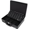HMF 10026-02 Cassetta per monete, Cassetta contamonete, vassoio portamonete, 2 manici, 30 x 24 x 9 cm, di colore nero