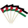 AhfuLife 100/200 Bandierine con Stuzzicadenti Palestinesi, Decorazioni per Torte, Cocktail Della Palestina, per Sandwich, Cibo, Cupcake, Decorazioni per feste (200 pezzi)