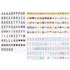 Emsmil 255 Carte di Emoji simboli Lettere e Numeri Nere e Colorate Plastica per A4 LED Light Box Cinematic Box Dimensione Cinematico Luce Scatola
