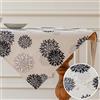 Vorysum Tovaglia Moderno Impermeabile Floreale Runner Tavola Nero Dalie Stagionale Autunno Cucina Decorazione per Interni, Vacanze, Feste, Matrimoni 100 x 100 cm Quadrata