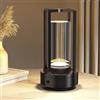 Hapfish Lampada da Tavolo Senza Fili,3000mAh Ricaricabile,Camera da Letto | Lampade da Tavolo LED,Dimmerabile,3 Modalità di Colore,Lampada in Metallo,per Comodino,Interno,Ristorante,Esterno(Nero)