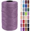 Uiopa Fettuccia per Borse a Uncinetto, 3mm x 200m Filato Uncinetto in Polipropilene, Filo Crochet Yarn per Borse, Fai da Te, Decorazioni, Artigianato