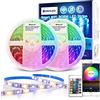 GIDEALED Kit di strisce LED WiFi RGBW GIDEALED da 10 m, controllo RGB+Bianco caldo tramite app, striscia luminosa LED RGB a cambiamento di colore, sincronizzazione musicale Alexa, controllo vocale, compatibile