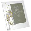 Widdop and Co WG45450 - Cornice portafoto in vetro per 50° anniversario di matrimonio, 10,2 x 15,2 cm