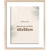kollyseek noir 40x50cm cornice foto in legno massello con cornice pino Passpartout nero
