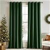 MIULEE Tende Velluto Verde Scuro per Interni Tenda Moderne, Eleganti Tenda per Camera da Letto Salotto e Soggiorno, 2 Pezzi Tende Oscuranti Termiche per Interni Velluto con Occhielli L 140 x A 225 CM