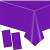 YAAVAAW Tovaglia in plastica viola, 137 x 274 cm, 2 pezzi, usa e getta per feste, decorazione per Halloween, picnic, compleanni