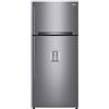 LG GTF744PZPED Frigorifero doppia porta, Classe E, 509L, Wi-Fi, Dispenser acqua, Inox