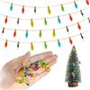 SALGIA Accessori per Casa Delle Bambole, Miniatura Luci Natalizie, Lampada Fata per Casa Delle Bambole, per Decorazione dell'albero di Natale in Miniatura, Decorazione della Casa Delle Bambole (B)