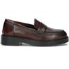 NEROFUMO Mocassino donna marrone in pelle