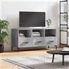 TJROO Mobile Porta TV con Cassetti Grigio Cemento 102x36x50cm Legno Multistrato y Ferro Mobili Sala Mobili Televisione Armadio TV Console TV Mobile TV con Cassetti Mobile Salone