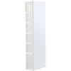 YXBDD Armadietto da bagno verticale di grande capacità, con 6 cassetti, cassettiera stretta e alta con ruote, carrello sottile per WC, cassetti in plastica