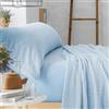 Burrito Blanco | Lenzuola in Coralina, 965 blu | Letto da 135 cm | (+ misure disponibili) | Lenzuola invernali | Design 965 | Colore blu