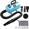 Xapigo Asciugacapelli Professionale per Cani, a Basso Rumore, Temperatura Regolabile, Asciugatura Rapida con Doppia velocità, Strumento Leggero e Portatile per toelettatura (Blu ABS)