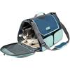 Kiepoar Trasportino Porta Gatto Cane Taglia Piccola 10kg, Viaggio Borsa Tracolla Trasporto Grande con 3 Ingresso Apertura dall'alto per Animali, Rete Traspirante Portatile Ventilato Pieghevole