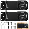 YOUNGSAY 2 Pezzi Trappola con Serratura a Combinazione, 3 Cifre Serratura a Combinazione con Codice Numerico 4 Pollici con Viti Fibbia Serratura Hasp Lock per Armadio Piccole Porte Armadi