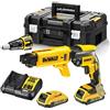 DeWalt DEWDCF620D2K DCF620D2K Brushless Collated cartongesso cacciavite 18 Volt 2 x 2.0Ah