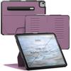 ZUGU CASE Zugu iPad Air Custodia 13 Pouces M2 2024 / iPad Pro 12.9 (3a / 4a Generazione) Cover Protettiva Sottile con 10 Angoli Regolabili Magnetico, Ricarica di Apple Pencil, Auto Svegliati/Sonno [Bacca viola]