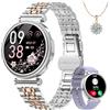 Fitnynxos Smartwatch Donna, 1.27 HD Orologio Smartwatch con Chiamate, 120+ Sport, 24h Cardiofrequenzimetro Ciclo Mestruale SpO2 Sonno IP68 Contapassi Notifiche WhatsApp per iOS Android Argento Regalo