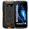 DOOGEE S41 MAX (2024) Rugged Smartphone 16GB+256GB /1TB, Smartphone Rugged Android 14, Batteria 6300mAh, 5,5''HD+ Telefono Indistruttibile, Fotocamera 13MP+8MP, IP68/69K/Dual SIM/NFC/OTG/GPS Arancio