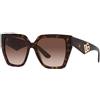 Dolce & Gabbana DG4438 502/13 | Occhiali da Sole Graduati o Non Graduati | Prova Online | Plastica | Quadrati, Oversize | Marrone, Havana | Adrialenti