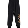Generisch Pantaloni da jogging da uomo in cotone, da uomo e da donna con lo stesso ricamo drago, pantaloni per il tempo libero, pantaloni sportivi lunghi da uomo, Nero , M