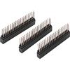 LiebeWH 3 pezzi Intestazioni Pin Femmina 2 x 20 pin, Female Pin Header Extra Alto con 2,54m di Distanza di Separazione Femmina pin Connettore Femmina Compatibile con PCB
