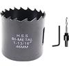 Laiwei Sega a tazza 46mm LAIWEI bi-metallo fresa a tazza circolare HSS, spessore 1,8 mm, profondità di taglio fino a 38 mm, adatto per legno, plastica, cartongesso e tubi metallici