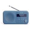 Sharp Shap DR-P420(BL) - Radio DAB+/DAB/FM compatta e portatile con streaming audio senza ﬁli Bluetooth e alimentazione tramite USB o batteria, colore blu