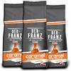 Der-Franz caffè, aromatizzato al caramello, Caffè Miscela di Arabica e Robusta chicchi interi, 3 x 500 g
