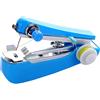 Ausla Mini Macchina da Cucire Elettrica Portatile, Macchina da Cucire a Mano per Cucire Rapida, Dispositivo Portatile Portatile per Vestiti, Tende, Materiale in Acciaio, Blu