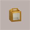 LUCGEL 10 Pz Scatola per Confezione Regalo Valigetta Natale in Cartoncino Skin Oro con Finestra PVC 210x210H210mm