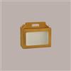 LUCGEL 10 Pz Scatola per Confezione Regalo Valigetta Natale in Cartoncino Skin Oro con Finestra 290x145H190mm