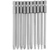 Yosoo Health Gear Set di punte per cacciavite Phillips con intaglio 10 pezzi, set di punte per cacciavite magnetico con gambo esagonale 1/4 di pollice (con intaglio + croce + stella di sicurezza)