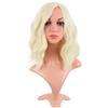 MapofBeauty 14 Pollice/35 cm Bob Wavy Corto Ricci Corpo Onda Cosplay Anime Sintetico Capelli Party Parrucche (Leggero Biondo)