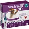 Ceva salute animale spa Vectra 3d Spot-on Soluzione 3 Pipette 1,6ml 87mg + 7,7mg + 635mg Cani Da 4 A 10 Kg Tappo Verde