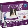 Ceva salute animale spa Vectra 3d Spot-on Soluzione 3 Pipette 3,6ml 196mg + 17,4mg + 1429mg Cani Da 10 A 25 Kg Tappo Blu