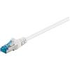 goobay 92707 - Cavo patch CAT 6a, cavo Ethernet, doppia schermatura, S-FTP fino a 10000 Mbits, 500 Mhz, cavo in rame senza alogeni, spina RJ-45, contatti placcati oro, 0,25 m, bianco