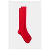 Intimissimi Calze Lunghe Cotone Soft A Coste Rosso