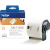 Brother ETICHETTE ADESIVE ORIGINALI BROTHER DK11202 DK-11202 62x100 mm Testo nero su sfondo bianco